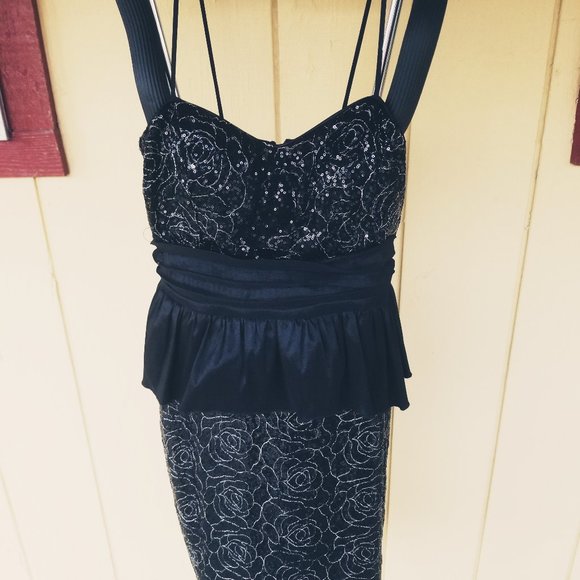 black and bling party dresses